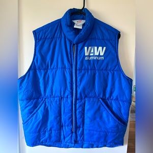 Royal Blue Vintage SNO KING Puffer Vest Medium